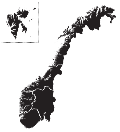 kart regionene