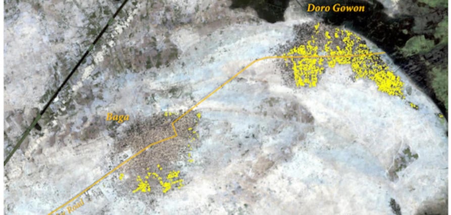 Satelittbilde av nigerianske landsbyer
