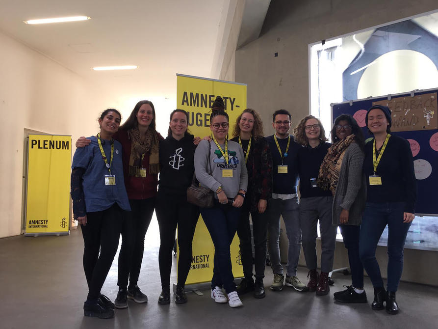 Grethe Kristine Olsen med venner fra Amnesty Tyskland