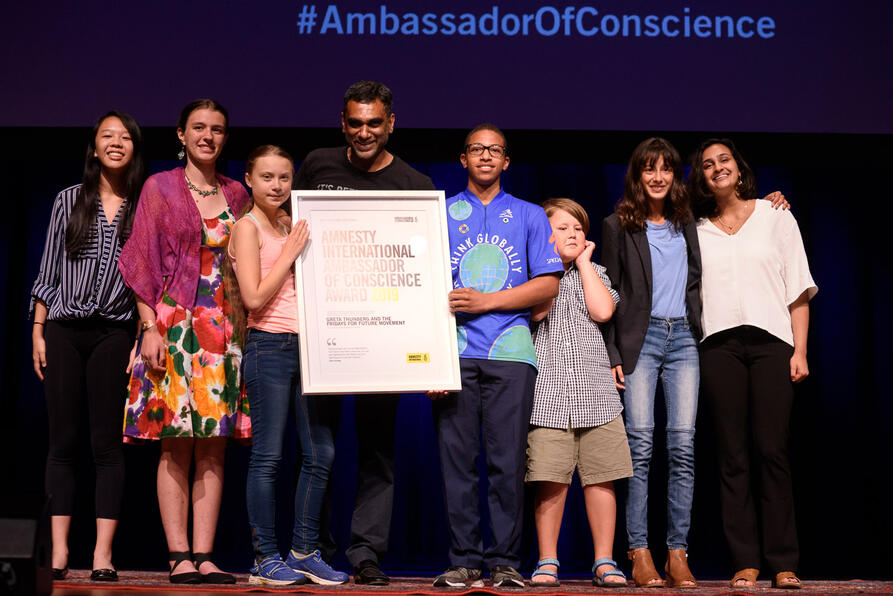Kumi Naidoo med Greta Thunberg