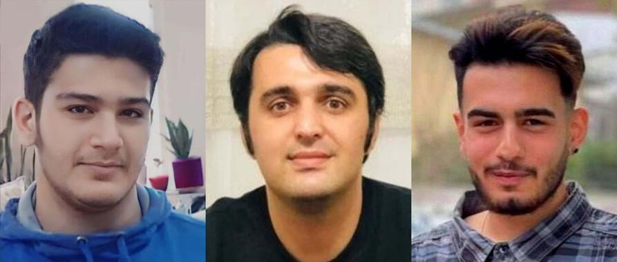 Portrettbilder av tre iranske menn som smiler til kamera