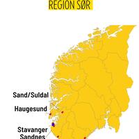 Grupper i region s&oslash;r
